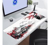 KIZIFI Flowers Japanese Scenery Large Mouse Pad Gaming Desk Mat 47.2x23.6x0.12 inch XXL Extended Mousepad with Non-Slip Rubber Base and Stitched Edge Mouse Pads for Desk Home Office Gaming