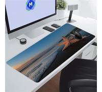 KIZIFI Gaming Mouse Mat 23.6x11.8x0.08 inch Large Mouse Pad Starfish Beach Extended XXL Mousepad with Non-Slip Rubber Base Smooth Cloth Surface Big Desk Pad for Gaming Office Work