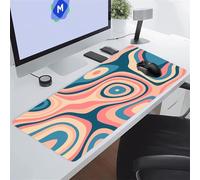 KIZIFI Gaming Mouse Pad 27.5x11.8x0.12 inch, Blue Pink XXL Extended Mouse Mat, Non-Slip Keyboard Mat with Stitched Edges, Large Mouse Mats for Desk Home Office
