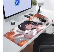 KIZIFI Gaming Mouse Pad 47.2x23.6x0.08 inch, Girl Rabbit XXL Extended Mouse Mat, Non-Slip Keyboard Mat with Stitched Edges, Large Mouse Mats for Desk Home Office