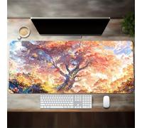 KIZIFI Gaming Mouse Pad Anime Autumn Forests Large Desk Mat 600x400x3 mm with Non-Slip Rubber Base for Office & Home Computers, Laptop, Gamer