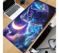 KIZIFI Gaming Mouse Pad Moon Owl Large Desk Mat 1000x500x2 mm with Non-Slip Rubber Base for Office & Home Computers, Laptop, Gamer