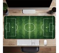 KIZIFI Large Gaming Mouse Pad 27.5x11.8x0.08 inch, Extended XXL Mouse Mat with Anti-Slip Base & Stitched Edges for Desk Laptop (Football Field)