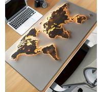 KIZIFI Large Gaming Mouse Pad XXL Extended Desk Mat, World Map Mouse Mat, Gaming Keyboard Mousepad, Big Desk Pad with Non-Slip Base and Stitched Edge for Office/Gaming (27.5x11.8x0.08 inch)