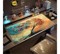 KIZIFI Large Mouse Pad, Abstract Trees Gaming Mouse Mat, Extended XXL Mousepad with Non-Slip Rubber Base, Office Full Desk Mat with Stitched Edges, Long Keyboard Mouse Pad (27.5x15.7x0.12 inch)