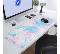 KIZIFI Large Mouse Pads 27.5x11.8x0.08 inch Blue Pink Fluid Gaming Mouse Mat Big Non-slip Desk Mat Improved Accuracy Suitable for Various Scenarios Such as Work, Play and Study