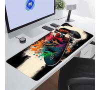 KIZIFI Large Mouse Pads 27.5x11.8x0.08 inch Graffiti Gaming Mouse Mat Big Non-slip Desk Mat Improved Accuracy Suitable for Various Scenarios Such as Work, Play and Study