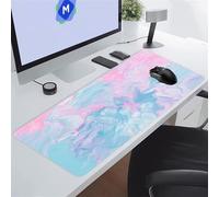 KIZIFI Large Mouse Pads 27.5x11.8x0.08 inch Pink Blue Fluid Gaming Mouse Mat Big Non-slip Desk Mat Improved Accuracy Suitable for Various Scenarios Such as Work, Play and Study
