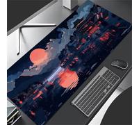 KIZIFI Large Mouse Pads 27.5x11.8x0.12 inch Pink Moon River Gaming Mouse Mat Big Non-slip Desk Mat Improved Accuracy Suitable for Various Scenarios Such as Work, Play and Study