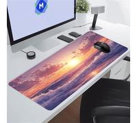 KIZIFI Large Mouse Pads 27.5x11.8x0.12 inch Sunset Waves Gaming Mouse Mat Big Non-slip Desk Mat Improved Accuracy Suitable for Various Scenarios Such as Work, Play and Study