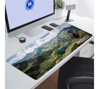 KIZIFI Large Mouse Pads 31.5x11.8x0.12 inch Mountains Lake Gaming Mouse Mat Big Non-slip Desk Mat Improved Accuracy Suitable for Various Scenarios Such as Work, Play and Study