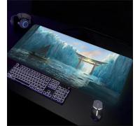 KIZIFI Large Mouse Pads 31.5x11.8x0.12 inch Sunrise River Gaming Mouse Mat Big Non-slip Desk Mat Improved Accuracy Suitable for Various Scenarios Such as Work, Play and Study