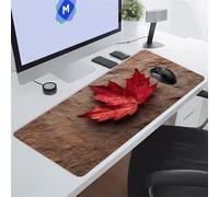 KIZIFI Large Mouse Pads 31.5x15.7x0.12 inch Red Maple Leaves Gaming Mouse Mat Big Non-slip Desk Mat Improved Accuracy Suitable for Various Scenarios Such as Work, Play and Study