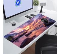 KIZIFI Large Mouse Pads 35.4x11.8x0.08 inch Sunset Beach Ocean Gaming Mouse Mat Big Non-slip Desk Mat Improved Accuracy Suitable for Various Scenarios Such as Work, Play and Study