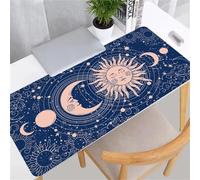 KIZIFI Large Mouse Pads 35.4x11.8x0.12 inch Pink Moon Sun Gaming Mouse Mat Big Non-slip Desk Mat Improved Accuracy Suitable for Various Scenarios Such as Work, Play and Study
