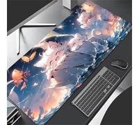 KIZIFI Large Mouse Pads 39.4x19.7x0.12 inch Butterfly Animal Cat Gaming Mouse Mat Big Non-slip Desk Mat Improved Accuracy Suitable for Various Scenarios Such as Work, Play and Study