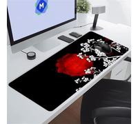 KIZIFI Large Mouse Pads 59x31.5x0.08 inch Red Sun Flower Gaming Mouse Mat Big Non-slip Desk Mat Improved Accuracy Suitable for Various Scenarios Such as Work, Play and Study