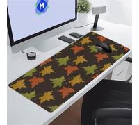 KIZIFI Large Mouse Pads 59x31.5x0.12 inch Maple Leaves Gaming Mouse Mat Big Non-slip Desk Mat Improved Accuracy Suitable for Various Scenarios Such as Work, Play and Study