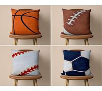 KIZIFI Pack of 4 Waterproof Cushion Covers 65x65 cm Orange Brown Outdoor Cushion Covers Red Blue Linen Square Pillowcase Modern Decorative Pillow Cover for Patio Garden Porch Bench Sofa Indoor Bed