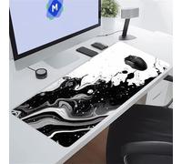 KIZIFI Strata Fluid Large Gaming Mouse Pad, XXL Extended Gamer Mouse Mat with Stitched Edges, 47.2x23.6x0.12 inch Non-Slip Rubber Base Gaming Desk Mat, Big Long Mousepad for Work, Game, Office, Home