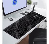 KIZIFI Topographic Contours Large Mouse Pad Gaming Desk Mat 23.6x11.8x0.08 inch XXL Extended Mousepad with Non-Slip Rubber Base and Stitched Edge Mouse Pads for Desk Home Office Gaming
