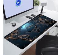 KIZIFI World Map Large Mouse Pad Gaming Desk Mat 47.2x23.6x0.12 inch XXL Extended Mousepad with Non-Slip Rubber Base and Stitched Edge Mouse Pads for Desk Home Office Gaming