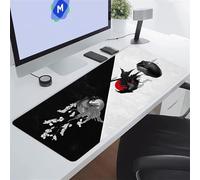 KIZIFI Yin Yang Fish Large Gaming Mouse Pad, XXL Extended Gamer Mouse Mat with Stitched Edges, 31.5x15.7x0.12 inch Non-Slip Rubber Base Gaming Desk Mat, Big Long Mousepad for Work, Game, Office, Home