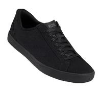 Kizik Slip On Sneakers: Irvine - Low-Profile, Stretch Canvas with Grippy Rubber Soles, Casual Shoes for Women & Men, Hands Free Convenience - Wide Width, Black/Black, 8.5 Wide Women/7 Wide Men