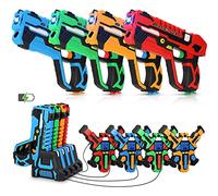 KIZJORYA Rechargeable Laser Tag Guns Set of 4 with Gun & Vest Sensors + LCDs - Cool Toys for Kids Teens Adults - Outdoor Shooting Games Family Group Activity - Fun Gift Ideas for Boys & Girls Aged 6+