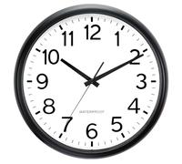 KIZLOC 40cm Sealed Outdoor Garden Clocks Waterproof, Durable Silent Non-Ticking Battery Operated Quartz Wall Clock for Garden, Patio, Pool, Bathroom, Home (Black)