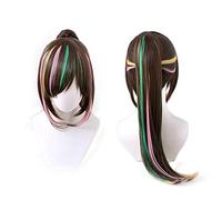 Kizuna AI 1st Live Hello World Long Ponytail Wig Cosplay Costume Heat Resistant Synthetic Hair Women Wigs