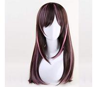 Kizuna AI Cosplay Wig Youtuber A.I.Channel Straight Long Heat Resistant Synthetic Hair Anime Costume Wigs For Women+Wig Cap KUMZ4136