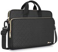 KIZUNA Laptop Sleeve Case 13 Inch Shoulder Bag Computer Handbag for 13.6" New MacBook Air M2/MacBook Pro 14 M2 Pro M1 MAX/14 Lenovo ThinkPad X1 Carbon/Yoga C740 S740 C930/14 IdeaPad Flex 5i,Black