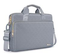 KIZUNA Laptop Sleeve Case 14 Inch Shoulder Bag Computer Handbag for 15" MacBook air M3 M2/Lenovo IdeaPad Slim 3i/IdeaPad Flex 5/15.4 MacBook Pro/14 Yoga Slim Pro X/Surface Studio 2/HP/Dell,Grey