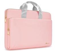 KIZUNA Laptop Sleeve Case 15.6 Inch Computer Bag Carrying Handbag for 16" MacBook Pro M1 M2 Max/16 Lenovo IdeaPad Flex 5i/Thinkbook 16+ /15.6" HP Envy x360 15/Dell XPS 15/LG Gram 15,Pink