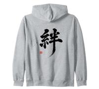 Kizuna Unbreakable Connection Japanese Calligraphy Art Zip Hoodie