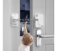 KIZZHISI Window Locks (2 Pack), Heavy Refrigerator Lock, for Fridge, Cabinets, Drawers, Dishwasher, Toilet, Window and Child Safety Cabinet Lock, Strong non-marking adhesive No Drilling