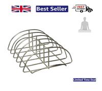 Vertical BBQ Rib Rack - Holds 6 Ribs, Dishwasher Safe, Superior Heat Retention