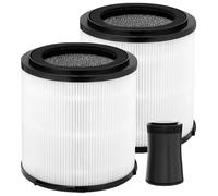 KJ150F-C02 H13 True HEPA Filter Replacement For SilverOnyx 5-Speed Air Purifier (Large Room500 sq ft), 4 IN 1, H13 True HEPA with High efficiency Activated Carbon, 2 Pack