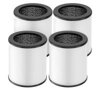 KJ80 Replacement Filter Compatible with Druiap KJ80 Air Purifier, 360° Rotating 3-in-1 Filter of H13 True HEPA Filter, Activated Carbon and Pre-filter, 4 Pack(Not for KJ150 & Happi KJ80)