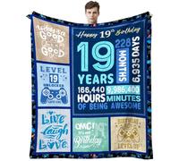 KJACGAD Gifts for 19-Year-Old Boys - Best & Coolest Gift Ideas for 19th Birthday Decorations & Throw Blanket 60" x 50"
