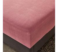 KJAKSXNSE Bedspreads Coverlets Super Soft Warm Flannel Solid Bed Fitted Sheet - Cozy Single or Double Bedding, Perfect for A Luxurious Night's Sleep(Hot Pink,150x200cm)
