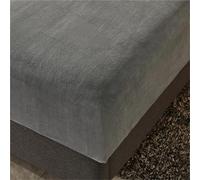 KJAKSXNSE Bedspreads Coverlets Super Soft Warm Flannel Solid Bed Fitted Sheet - Cozy Single or Double Bedding, Perfect for A Luxurious Night's Sleep(DarkGrey,200x220cm)