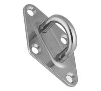 KJAOYU 304 Stainless Steel Boat Diamond Pad Eye Plate - Marine Grade Heavy Duty Yacht Accessory - 5mm - Ideal for Boats, Yachts, Trucks, Trailers & More - Stainless Steel Pad Eye (ZWS3211-6) 6mm