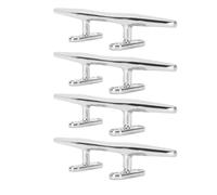 KJAOYU 4Pcs Dock Cleats, 8-Inch Boat Dock Cleats Rope Cleat Marine Cleats Iron Boat Cleats with Hardware ldeal for Deck, Marine Yachts, Inflatable Yachts, Business Yachts (8 Inch)