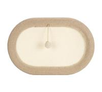 KJAOYU Cat Scratcher Bed - 24 Inch Extra Large Anti Slip Oval Sisal Scratching Board and Bowl for Indoor Cats for Scratching, Sleeping, and Playing - Ideal for Cat Owners