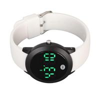 KJAOYU Digital Sports Watch,Waterproof Watch,Digital Waterproof Watch Multifunctional Stylish Color Touch Screen Countdown Timer 12 24 Hours Sports Watch Colored Shell White Belt Small (Small)
