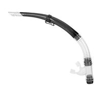 KJAOYU Premium Professional Diving Snorkeling Breathing Tube - Semi Dry, Durable, and Comfortable for Swimming and Diving (Transparent Black)