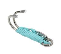 KJAOYU Reef Drift Hook, Scuba Diving Drift Hook: Double Dual Stainless Steel with Luminous Parachute Cord - Ideal for Cave Diving, Strong Currents, and Night Adventures (Azul cielo luminoso)