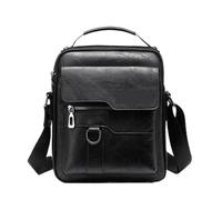 KJBDQQH Crossbody Leather Bag Men's Messenger Bag Brand designer Large-capacity Shoulder Bag Man Handbag Travel Backpack Sac à main for everyday life and travel(Black)